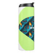 Green Palm Leaf Muster Thermosbecher (Nach links gedreht)