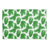 Green Palm Leaf Tropical Pattern Kissenbezug (Vorderseite)