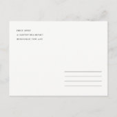 GREEN PALM LEAF WATERCOLOR FOLIATION SAVE THE DATE ANKÜNDIGUNGSPOSTKARTE (Rückseite)