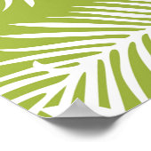 Green Palm Leaves Rainforest Pattern Wedding Poster (Ecke)