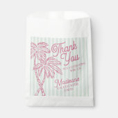 Green Palm Spring Pastel Beach Gastgeschenk Geschenktütchen (Vorderseite)