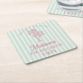 Green Palm Spring Pastel Beach Junggeselinnen-Absc Rechteckiger Pappuntersetzer (angewinkelt)