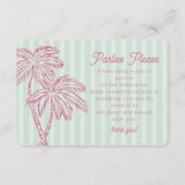 Green Palm Springs Pastel Beach Panels Bitte Begleitkarte (Vorderseite)