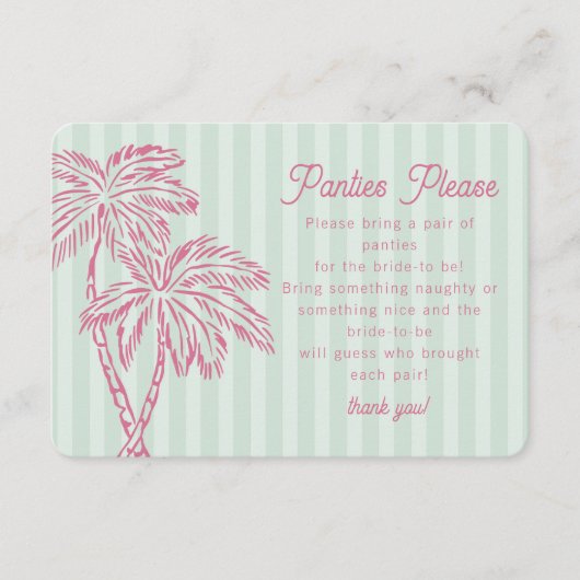 Green Palm Springs Pastel Beach Panels Bitte Begleitkarte (Vorderseite)
