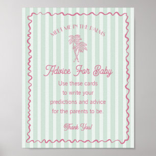 Green Palm Springs Pastel Beach Ratschläge für Bab Poster