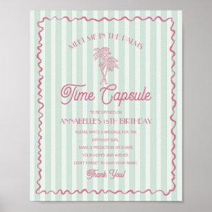 Green Palm Springs Pastel Beach Time Kapsel Poster