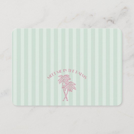 Green Palm Springs Pastell Beach Registry Insert (Rückseite)