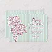 Green Palm Springs Pastell Beach Registry Insert (Vorne/Hinten)