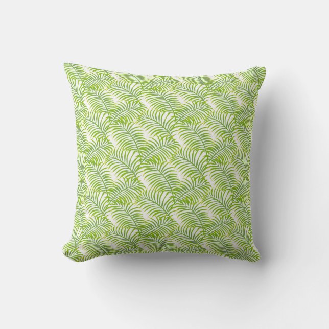 Green Palm Throw Kissen (Vorderseite)