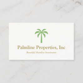 Green Palm Tree Beach Front Real Anwesen Telefonnummerkarte