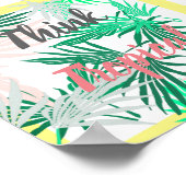 Green Palm Tree Blätter denken Tropical Poster (Ecke)