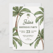 Green palm tree  einladung (Vorderseite)