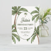 Green palm tree  einladung (Stehend Vorderseite)