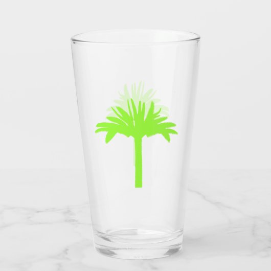 Green Palm Tree Glass Glas (Rückseite)