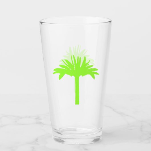 Green Palm Tree Glass Glas (Vorderseite)