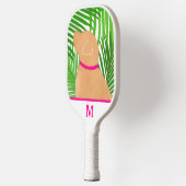 Green Palm Tree Island Hund Pickleball Paddel Schläger (Links)