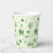 Green Palm Tree Muster Pappbecher (Rechts)
