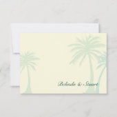 Green Palm Tree Wedding RSVP - keine Grenze (Vorderseite)