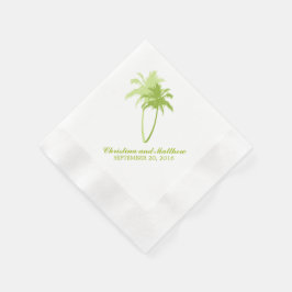Green Palm Trees Beach Hochzeit Serviette