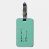 Green Palm Verlasse Personalisierte Gepäckmarke Gepäckanhänger (Rückseite vertikal)