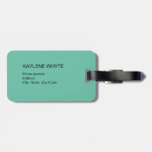 Green Palm Verlasse Personalisierte Gepäckmarke Gepäckanhänger (Rückseite horizontal)