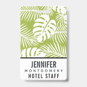 Green Palm Verlasse Regenwaldmuster Ausweis (Rückseite)