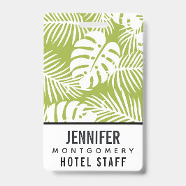 Green Palm Verlasse Regenwaldmuster Ausweis