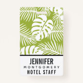 Green Palm Verlasse Regenwaldmuster Ausweis (Rückseite)