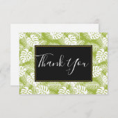 Green Palm Verlasse Regenwaldmuster Dankeskarte (Vorne/Hinten)
