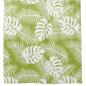 Green Palm Verlasse Regenwaldmuster Duschvorhang (Vorderseite)