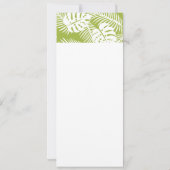 Green Palm Verlasse Regenwaldmuster Einladung (Rückseite)