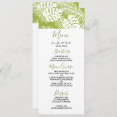 Green Palm Verlasse Regenwaldmuster Einladung (Vorne/Hinten)