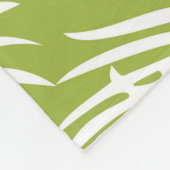 Green Palm Verlasse Regenwaldmuster Fleecedecke (Ecke)