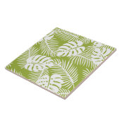 Green Palm Verlasse Regenwaldmuster Fliese (Seite)