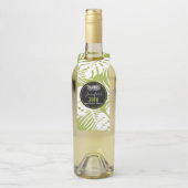 Green Palm Verlasse Regenwaldmuster Geburtstag Flaschenanhänger (Auf Flasche)
