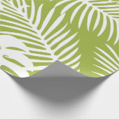 Green Palm Verlasse Regenwaldmuster Geschenkpapier (Ecke)