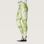 Green Palm Verlasse Regenwaldmuster Leggings (Links)