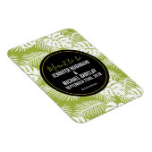 Green Palm Verlasse Regenwaldmuster Magnet (Rechte Seite)