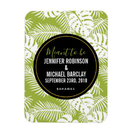 Green Palm Verlasse Regenwaldmuster Magnet