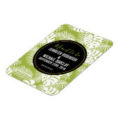 Green Palm Verlasse Regenwaldmuster Magnet (Linke Seite)