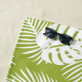 Green Palm Verlasse Regenwaldmuster Personalisiert Strandtuch (Beispiel)