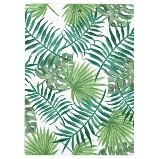 Green Palm Verlasse trendy Classic Modern Klemmbrett (Rückseite)