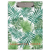 Green Palm Verlasse trendy Classic Modern Klemmbrett (Vorderseite)