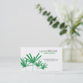 GREEN PALMS Business Card Visitenkarte (Stehend Vorderseite)