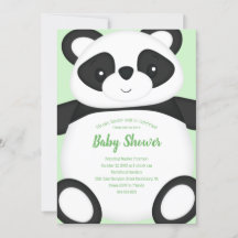 Green Panda Bear Baby Dusche
