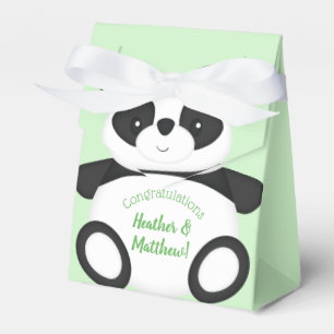 Green Panda Bear Baby Dusche Geschenkschachtel