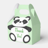 Green Panda Bear Baby Dusche Geschenkschachtel (Rückseite)