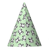 Green Panda Bear Geburtstagspartei Partyhütchen (Rückseite)