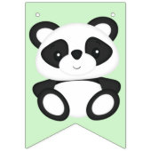 Green Panda Bear Geburtstagspartei Wimpelkette (Erste Fahne)