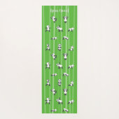Green Panda Yoga Mat Custom Name on Both Sides Yogamatte (Rückseite)